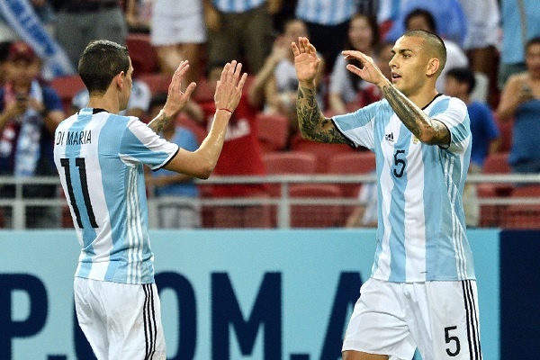 Angel Di Maria Leandro Paredes Argentina