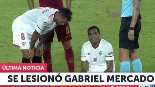 Gabriel Mercado injured Sevilla