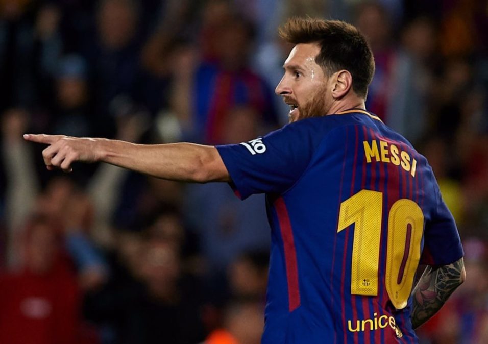 Lionel Messi hat trick Barcelona Espanyol