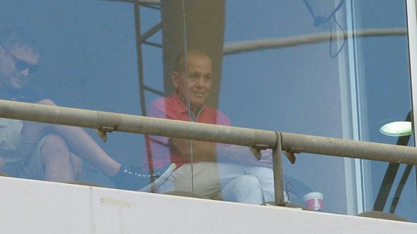 Alejandro Sabella attends the Estudiantes de La Plata vs. Newell's Old Boys match.